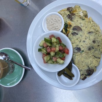 Cafe Smitten - Cortado and wild mushroom omelette - Coffee & Tea Near Me - Bakersfield, California