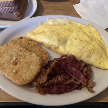Fat Jacks Deli & Pub - 3 egg omelette (ham & Swiss cheese) with hash browns and bacon - Sandwiches Near Me - Lakeland, Florida Fat Jacks Deli & Pub - 3 egg omelette (ham & Swiss cheese) with hash browns and bacon - Sandwiches Near Me - Lakeland, Florida