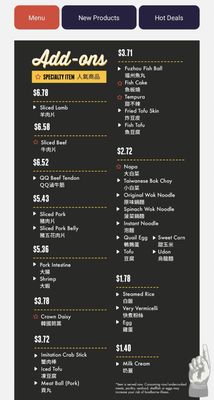 Menu photo 5 Boiling Point Arcadia, CA