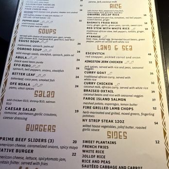 Native Harlem - Menu - African Near Me - New York, New York Native Harlem - Menu - African Near Me - New York, New York