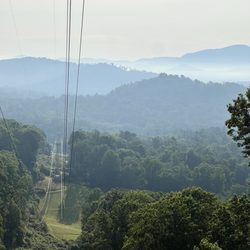 Fog in the morning rolling through the hills