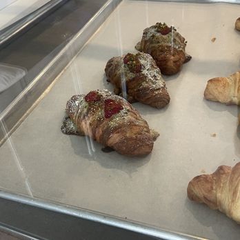 Brew Story - Raspberry pistachio croissant - Coffee & Tea Near Me - Huntington Beach, California