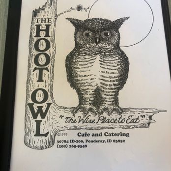 Hoot Owl Cafe - Breakfast menu page 1 - Diners Near Me - Ponderay, Idaho Hoot Owl Cafe - Breakfast menu page 1 - Diners Near Me - Ponderay, Idaho