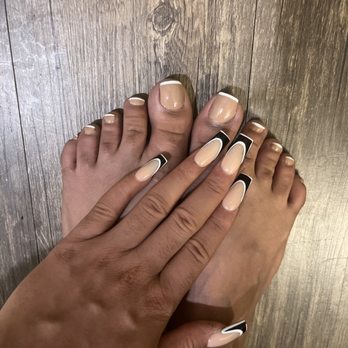Elevation Beauty and Nail Spa - Classic pedicure, gel Polish set w/ tips Manicure, full set w/ French tips - Nail Salons Near Me - Charlotte, North Carolina Elevation Beauty and Nail Spa - Classic pedicure, gel Polish set w/ tips Manicure, full set w/ French tips - Nail Salons Near Me - Charlotte, North Carolina