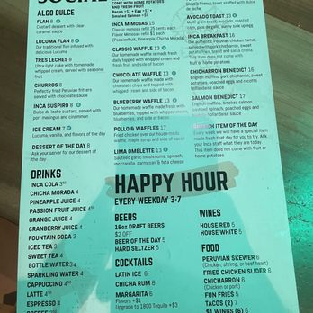 Inca Social - Menu-Brunch - Beer, Wine & Spirits Near Me - Arlington, Virginia Inca Social - Menu-Brunch - Beer, Wine & Spirits Near Me - Arlington, Virginia