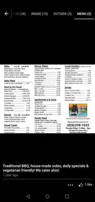 Menu photo 1 Black Bear BBQ Asheville, NC Menu photo 1 Black Bear BBQ Asheville, NC