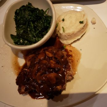 Bonefish Grill - Pork Chop with mashed potatoes and spinach - Seafood Near Me - Las Vegas, Nevada