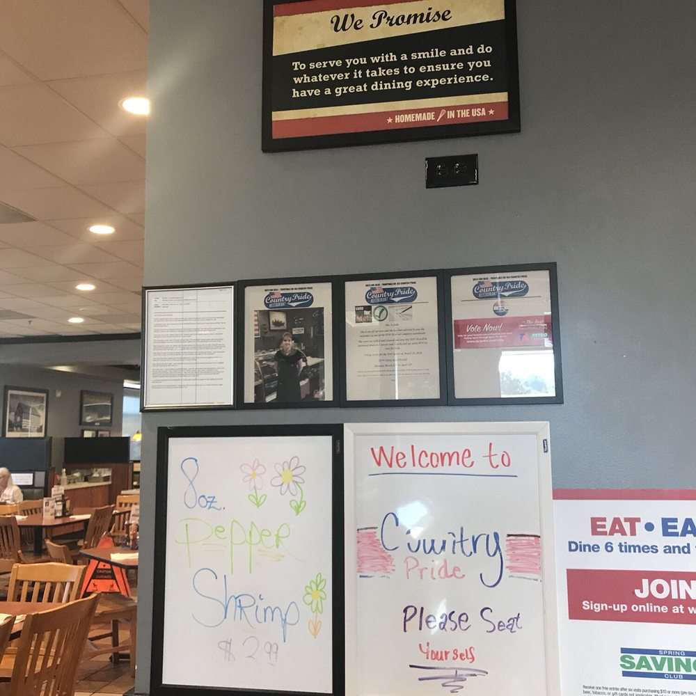 Country Pride - menus and signs on the wall - Salad Near Me - Troutdale, Oregon