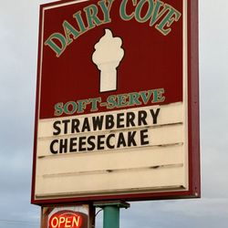 The Dairy Cove - Dairy Cove highway sign.