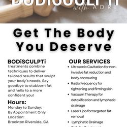BodiSculpti services and contact info.