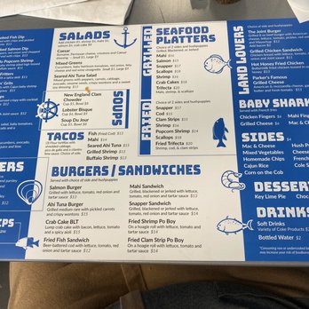 The Fish Joint - Menu for Lunch and Dinner - Seafood Near Me - Coconut Creek, Florida The Fish Joint - Menu for Lunch and Dinner - Seafood Near Me - Coconut Creek, Florida