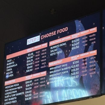 Primecut Taqueria - Menu 1 - Tacos Near Me - Anaheim, California