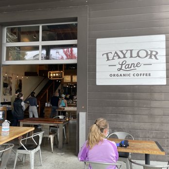 Taylor Lane Organic Coffee - Exterior, open-air entrance, outdoor tables - Coffee Roasteries Near Me - Sebastopol, California Taylor Lane Organic Coffee - Exterior, open-air entrance, outdoor tables - Coffee Roasteries Near Me - Sebastopol, California