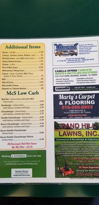 Menu photo 1 McSweeney's Red Hots Plattsburgh, NY