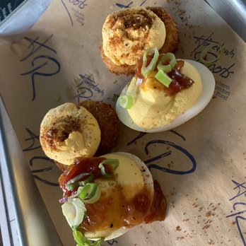 Hometown Roots - Deviled eggs and 1/2 of them are fried. Omg is all I can say - Southern Near Me - Henderson, Kentucky