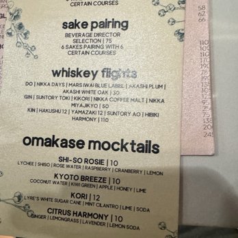 Norikase - Whiskey flights - Sushi Bars Near Me - Jacksonville, Florida