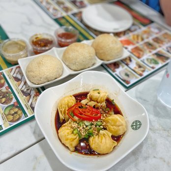 Tim Ho Wan - Wonton spicy, Baked BBQ pork buns - Dim Sum Near Me - Irvine, California Tim Ho Wan - Wonton spicy, Baked BBQ pork buns - Dim Sum Near Me - Irvine, California