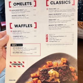 TGI Fridays DFW Terminal C8 - Breakfast Menu - August 2025 - American Near Me - Dallas, Texas