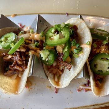 Monkeypod Kitchen - Bulgogi Pork Tacos - absolutely fabulous! - New American Near Me - Lahaina, Hawaii