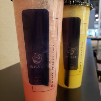 Whale Juice & Blends - Grapefruit Slush & Mango Orange.  So refreshing! - Juice Bars & Smoothies Near Me - Toronto, Ontario
