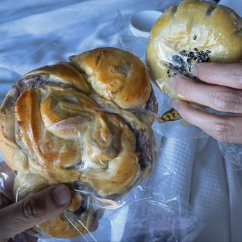 Diamond Bakery - matcha ube bun and Black Sesame Paste - Bakeries Near Me - Las Vegas, Nevada