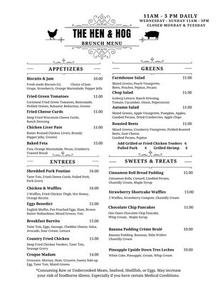 Menu photo 8 The Hen & Hog Winter Park, FL Menu photo 8 The Hen & Hog Winter Park, FL
