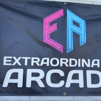 Extraordinaire Arcade - Outside sign. - Arcades Near Me - San Bernardino, California