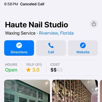 Haute Nail Studio - Call log from Thursday. - Nail Salons Near Me - Riverview, Florida