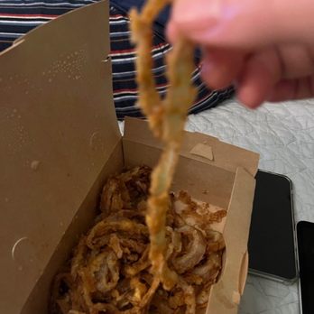 Shore Grille - Is this world famous onion ring? For real? Soggy, and obviously not a ring shape. Never seen this kind of onion rings ... - American Near Me - San Pedro, California Shore Grille - Is this world famous onion ring? For real? Soggy, and obviously not a ring shape. Never seen this kind of onion rings ... - American Near Me - San Pedro, California