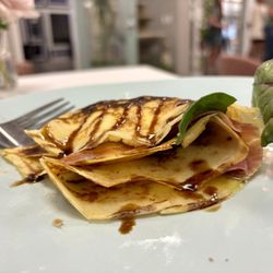 Le Petit Cafe Fleuri - Savory crepe. Prosciutto and ricotta.
