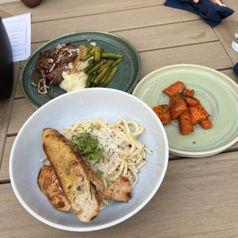 Waterbury Restaurant - Cacio e Pepe, side of grilled carrots, beef and vegetables - Breakfast & Brunch Near Me - Minneapolis, Minnesota Waterbury Restaurant - Cacio e Pepe, side of grilled carrots, beef and vegetables - Breakfast & Brunch Near Me - Minneapolis, Minnesota