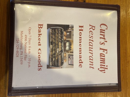 Menu photo 5 Curt's Family Restaurant Markleysburg, PA Menu photo 5 Curt's Family Restaurant Markleysburg, PA