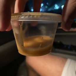 Sauce container from chipotle. Sauce container from chipotle.