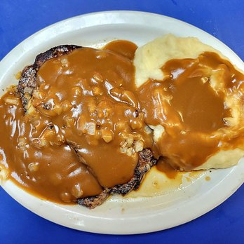 Bob & Edith's Diner - Springfield - Liver and onions with mashed potatoes and gravy. - American Near Me - Springfield, Virginia