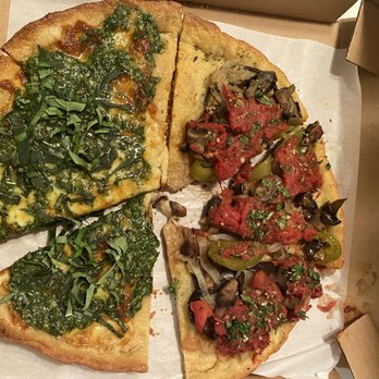 Zelo Gourmet Pizza - Ingredients don't cover the base pie.. Spinach Pesto Half Pizza Della Salute Half Pizza - Pizza Near Me - Arcadia, California Zelo Gourmet Pizza - Ingredients don't cover the base pie.. Spinach Pesto Half Pizza Della Salute Half Pizza - Pizza Near Me - Arcadia, California