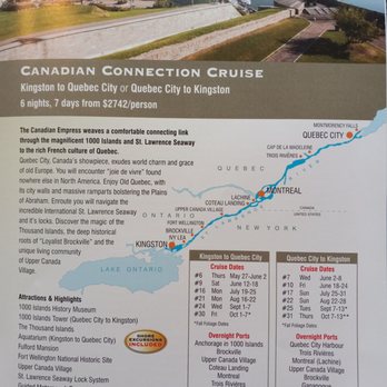 St Lawrence Cruise Lines - Itinerary - Boat Charters Near Me - Kingston, Ontario St Lawrence Cruise Lines - Itinerary - Boat Charters Near Me - Kingston, Ontario