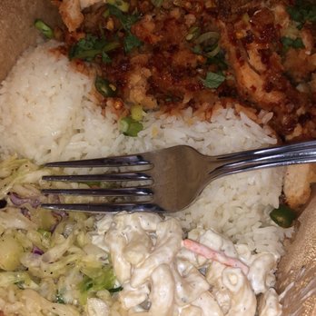 Buddha Bruddah - Tri sesame fried chicken. Peppers they use are spicy! - Hawaiian Near Me - Kirkland, Washington