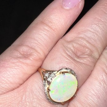 Diamonds Forever - My beautiful repaired and Diamond replaced opal ring - Jewelry Near Me - La Mesa, California