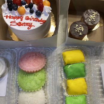La Petite Bakery - A Birthday cake, chocolate mousee, steamed rice cakes, and durian crepes - Bakeries Near Me - Denver, Colorado