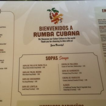 Rumba Cubana - Menu - Cuban Near Me - Clifton, New Jersey Rumba Cubana - Menu - Cuban Near Me - Clifton, New Jersey