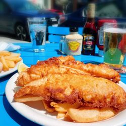 The Pig & Whistle - Fish And Chips; Glass of 805.
