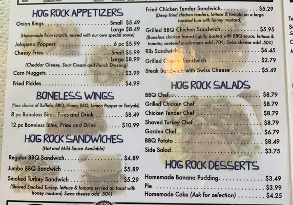 Menu photo 3 Hog Rock Bar-B-Q Wetumpka, AL Menu photo 3 Hog Rock Bar-B-Q Wetumpka, AL