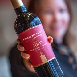 Maple Steak & Ale - Bottle of Robert Mondavi Private Selection Cabernet Sauvignon at Maple Steak & Ale, located in the Akwesasne Mohawk Casino Resort.