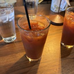 Horrible Bloody Mary lacking all the things bloody Mary's traditionally come with, including the vodka.