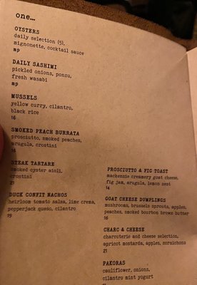 Menu photo 6 The Reserve Chagrin Falls, OH