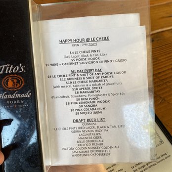 Le Chéile - Happy hour menu - Irish Near Me - New York, New York Le Chéile - Happy hour menu - Irish Near Me - New York, New York