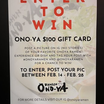 Onoya Ramen - Today 2/28 was the last day for the contest - Ramen Near Me - Honolulu, Hawaii