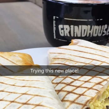 Grindhouse Cafe - A picture of the "Chorizo-Saur" breakfast burrito. Really good! - Cafes Near Me - Griffith, Indiana Grindhouse Cafe - A picture of the "Chorizo-Saur" breakfast burrito. Really good! - Cafes Near Me - Griffith, Indiana