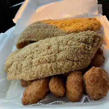 SC Fried Seafood - Two piece catfish plate with corn nuggets - Chicken Wings Near Me - Atlanta, Georgia