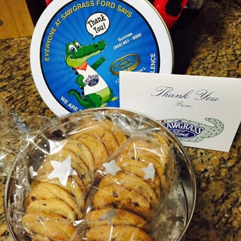 Sawgrass Ford - Nothing says thank you like chocolate chip cookies! FREE chocolate chip cookies! Thank You! - Car Dealers Near Me - Sunrise, Florida